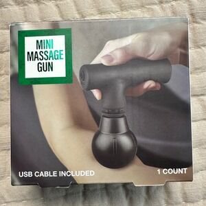 Festive Voice Mini Massage Gun Black Portable Rechargeable USB-C Massager 560606